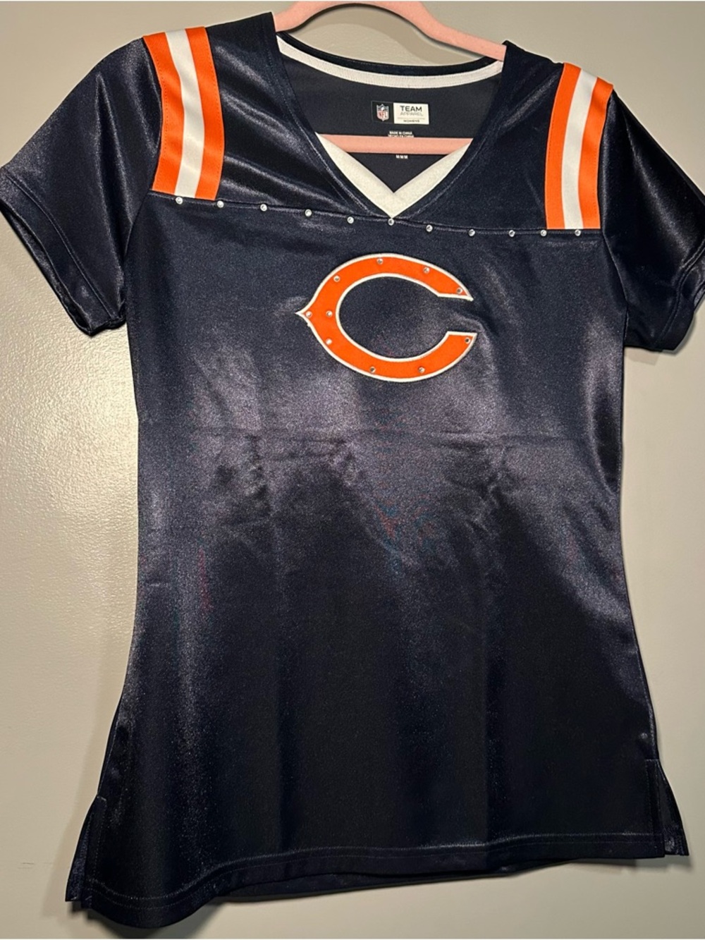 NFL Navy and Cream Team Apparel Women's Top